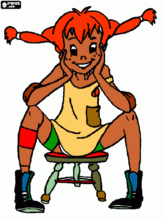 pippi para colorear