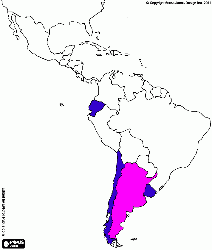 plano americalatina para colorear