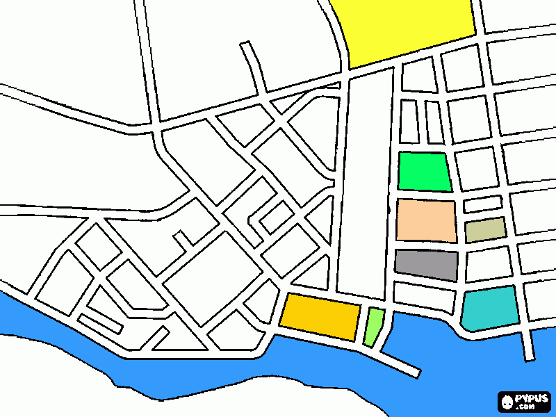 Plano Salamanca I  para colorear