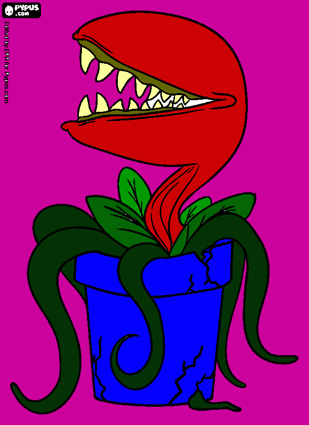 planta carnivora  para colorear