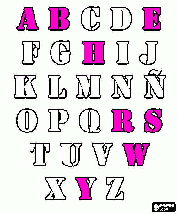 plantillas de letras  para colorear