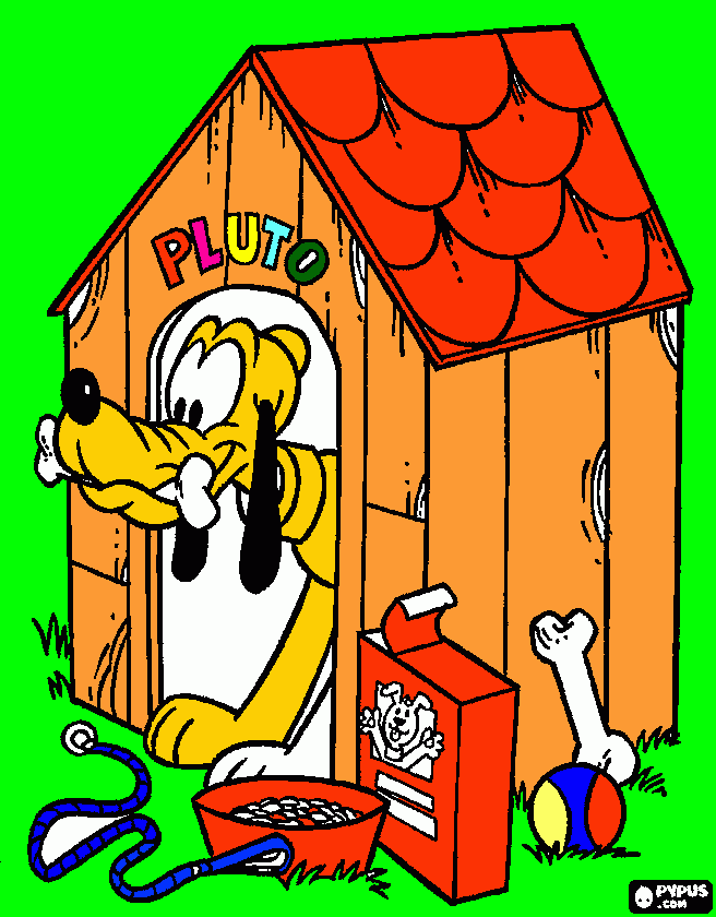 pluto para colorear