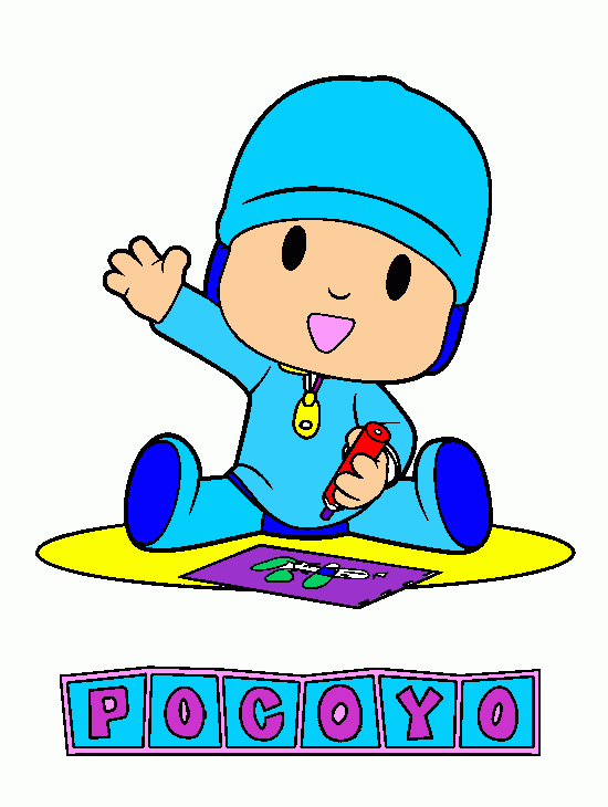 pocoyo dibujando para colorear