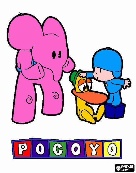 pocoyo titi  para colorear