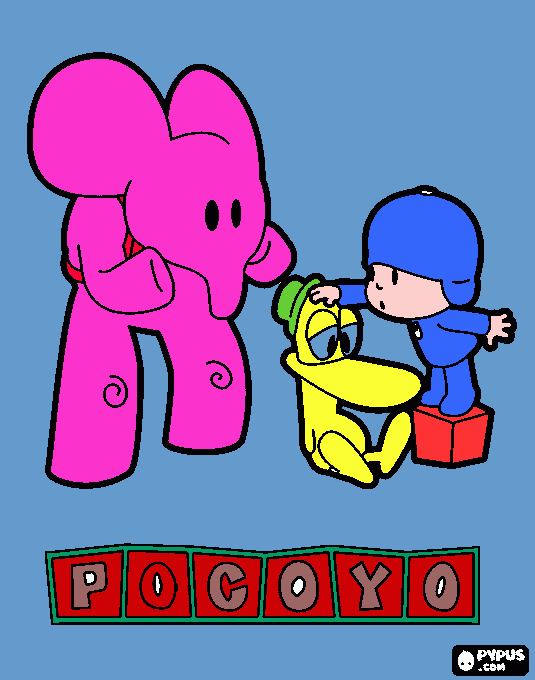 pocoyo para colorear