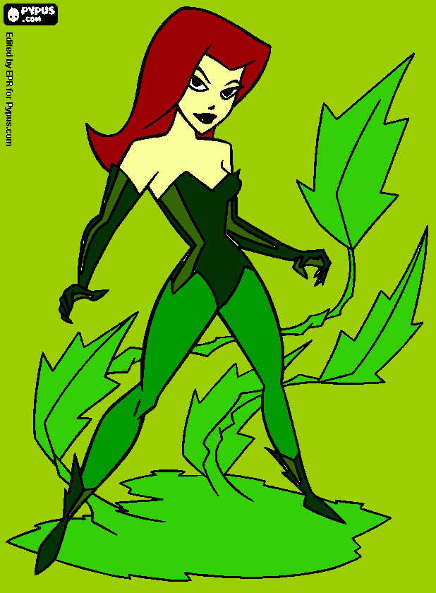 poison ivy para colorear