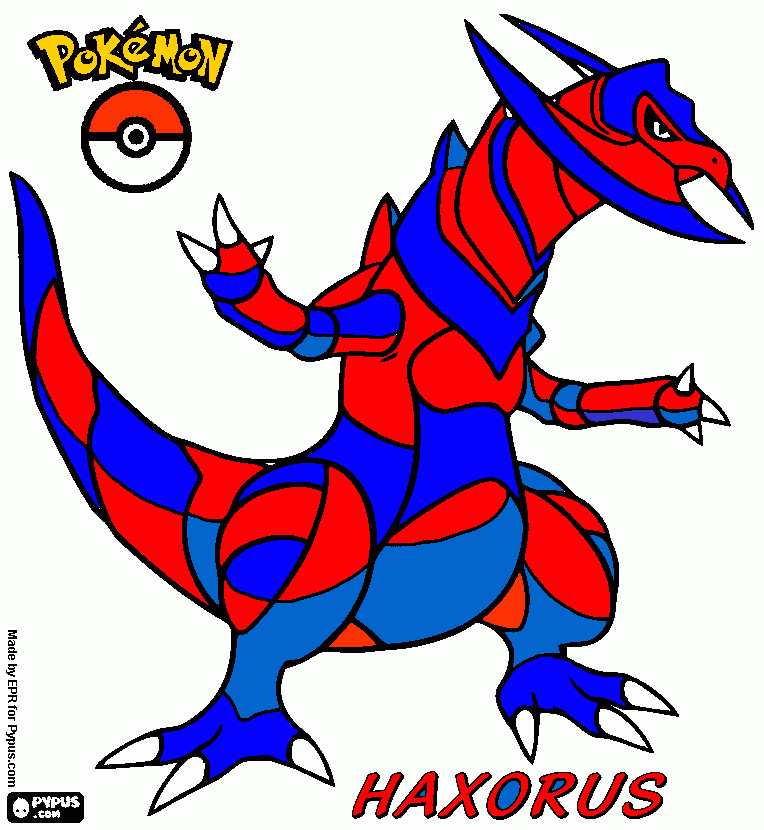 Pokemon Dragón para colorear