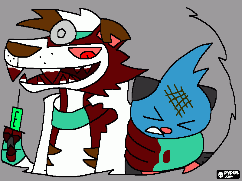 Pokemon PETA: Lycanroc Vs Dewott para colorear