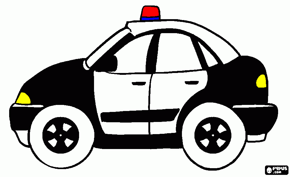 police car para colorear