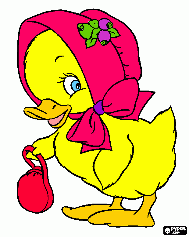 pollita de pascua para colorear