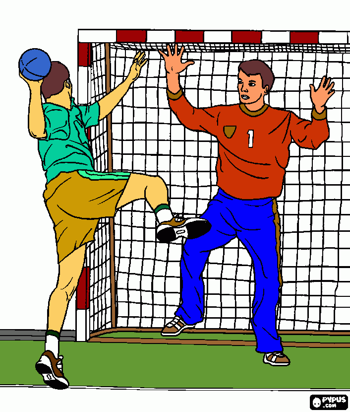 porteria del balonmano para colorear