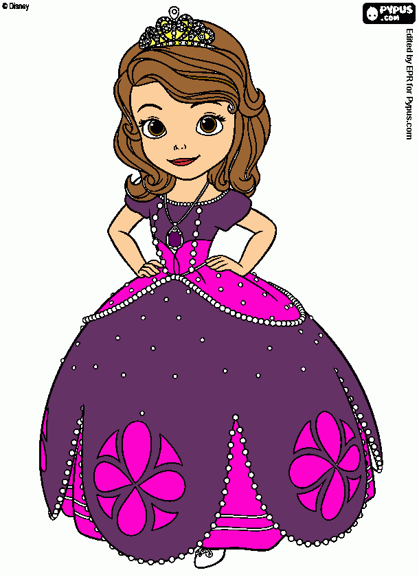 pricesa sofia para colorear