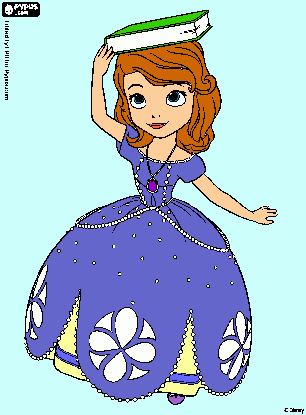 princecita sofia para colorear