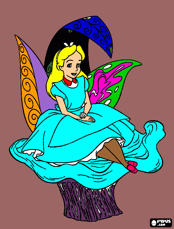 Princesa Alicia para colorear