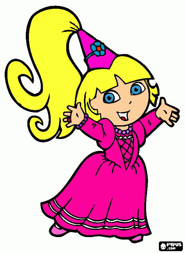 princesa dorita para colorear