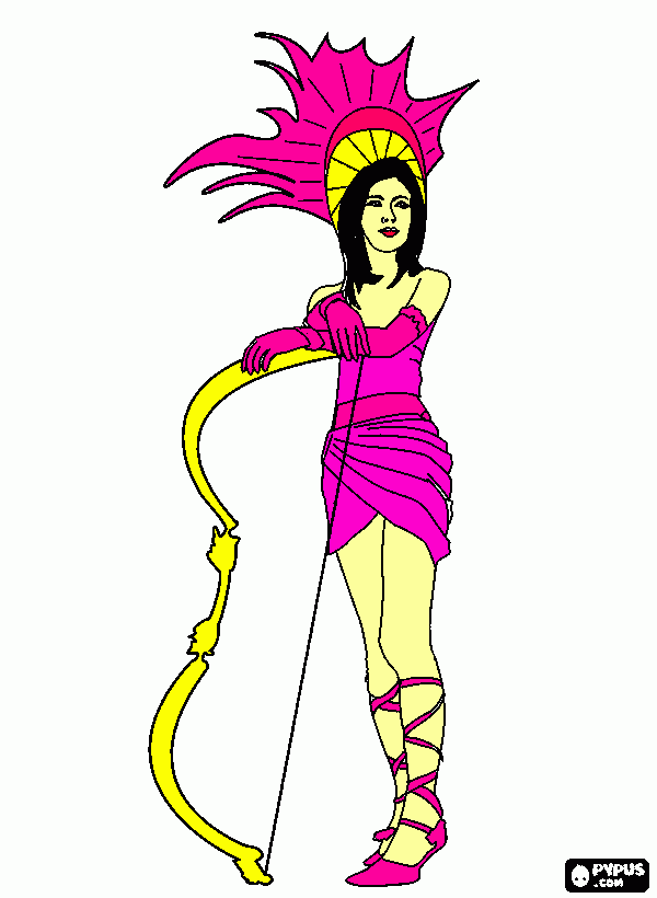 princesa guerrera para colorear