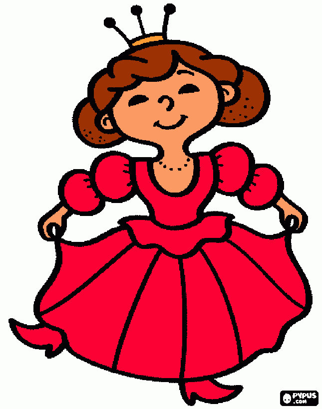 princesa laurita para colorear