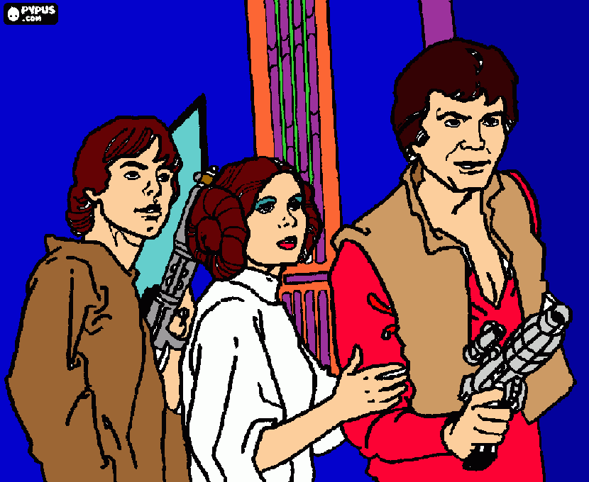 princesa leia para colorear