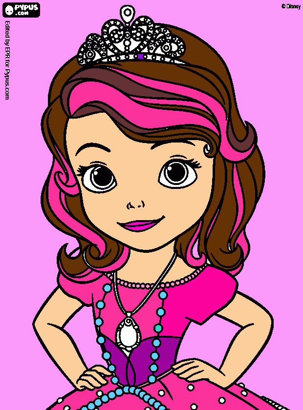 princesa sophia para colorear