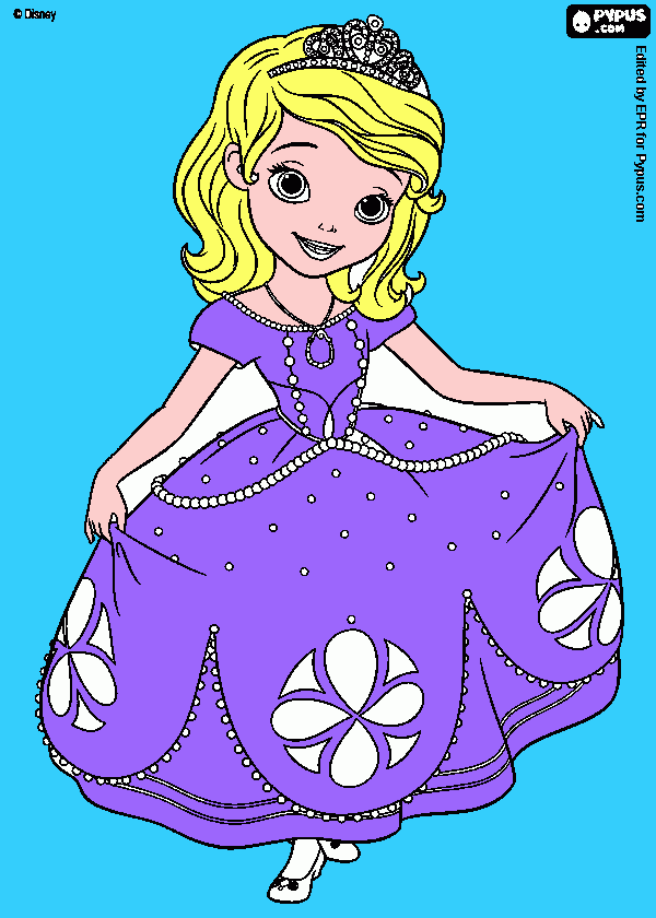 princesita   sofia para colorear