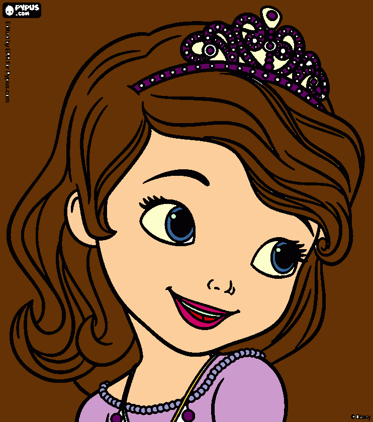 princesita sofia para colorear