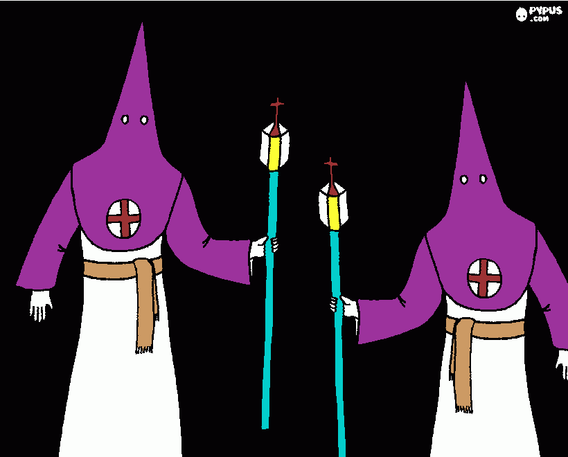 Procesón de Semana Santa para colorear