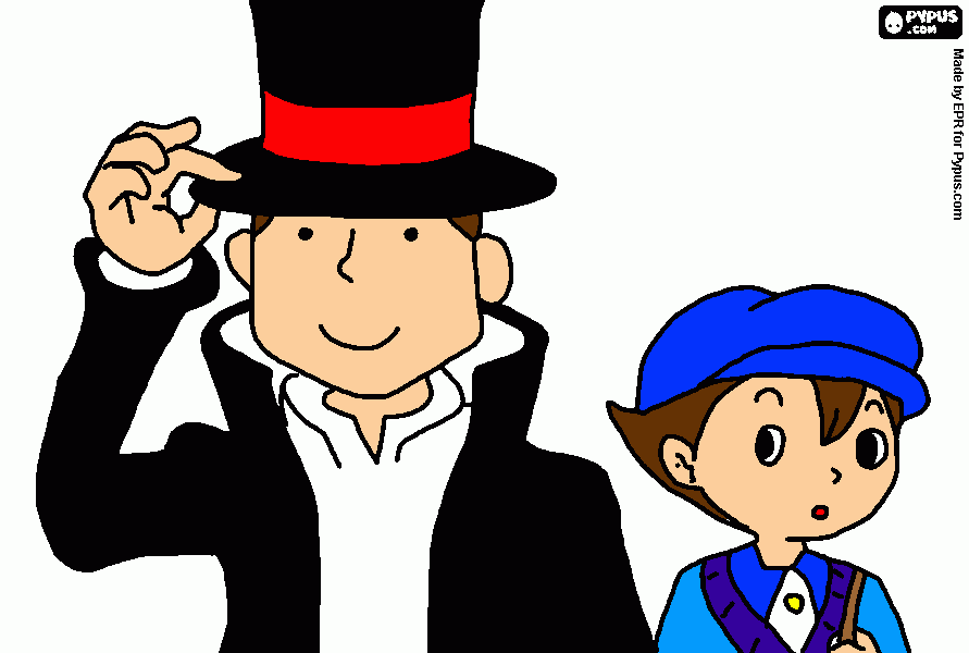 profesor layton para colorear