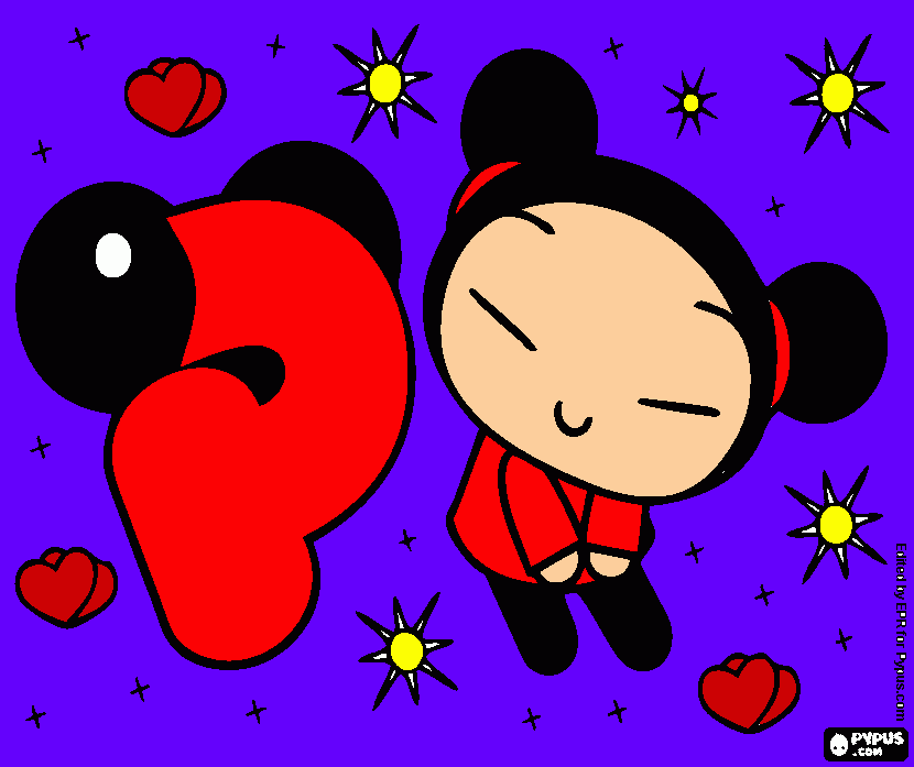 PUCCA LOVE para colorear