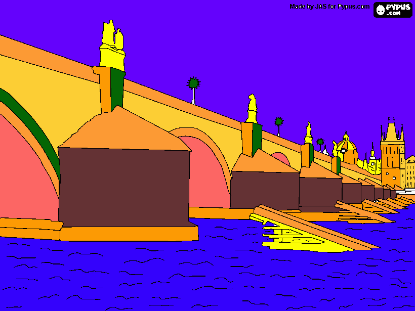 puente romano de cordoba para colorear