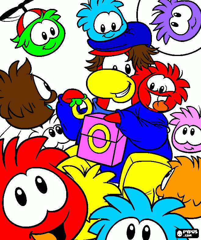 puffles para colorear