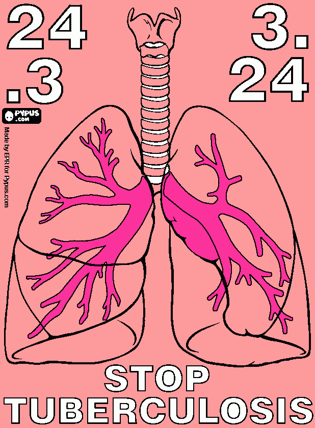 pulmones para colorear