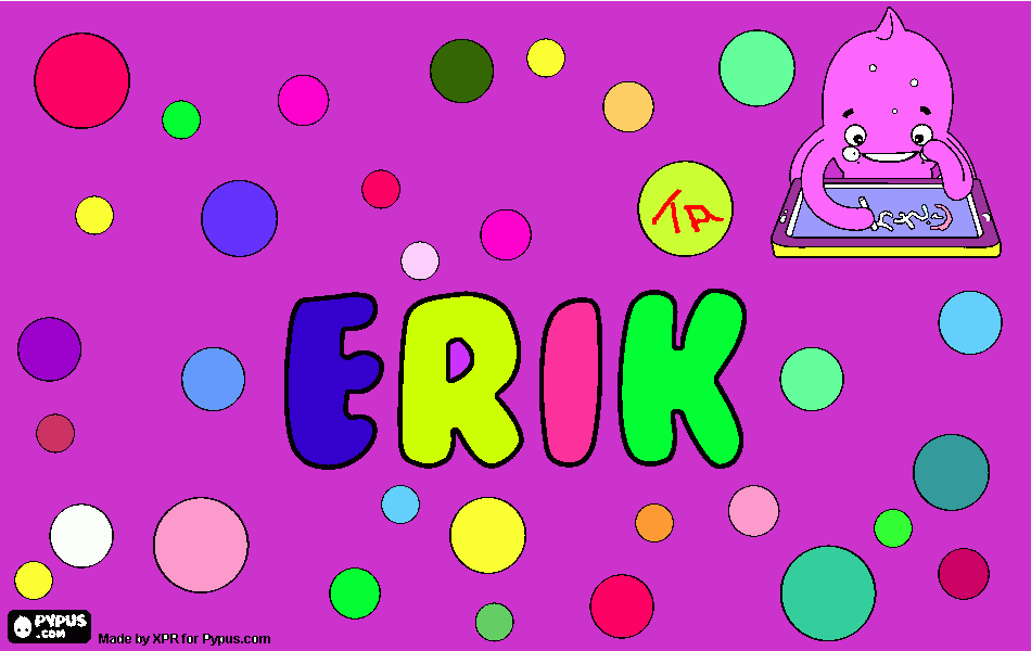 PULPO ERIK para colorear