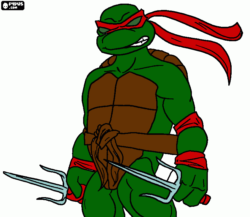 rafael ninja para colorear