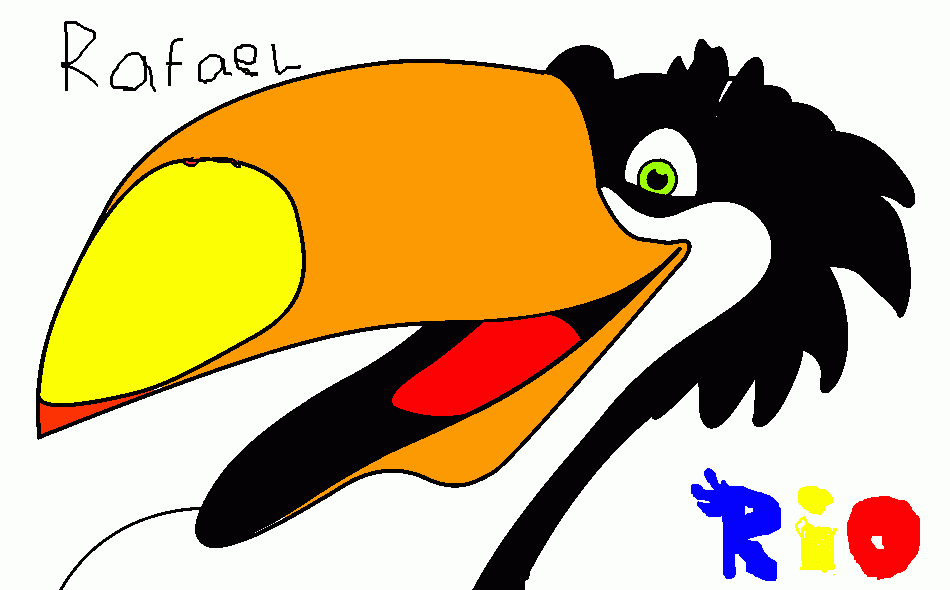 Rafael,el tucan de Rio para colorear