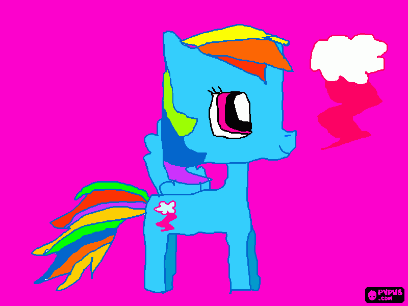 rainbow dash para colorear