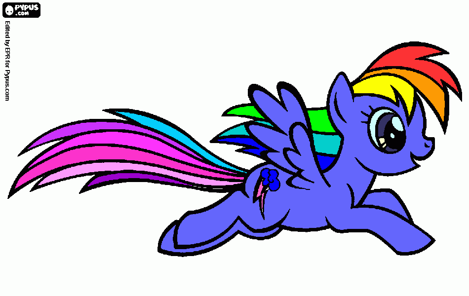 rainbowdash es mi pony para colorear