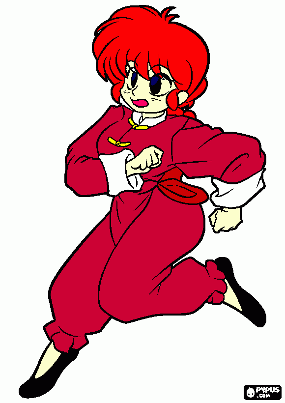 Ranma mujer. para colorear