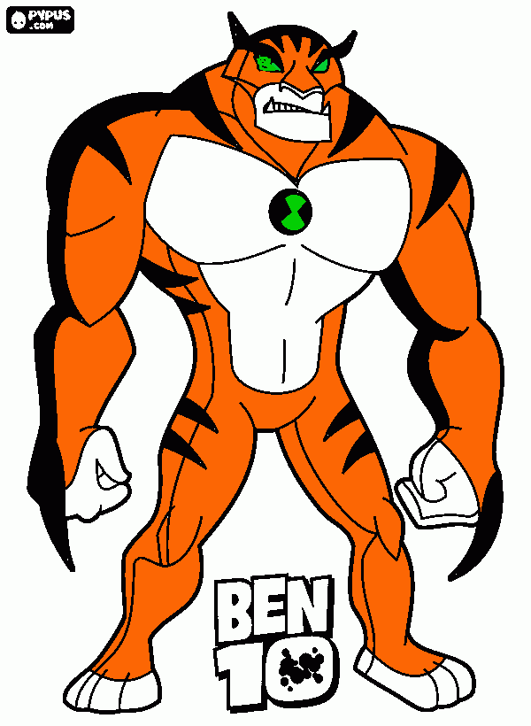 rap de ben10 para colorear