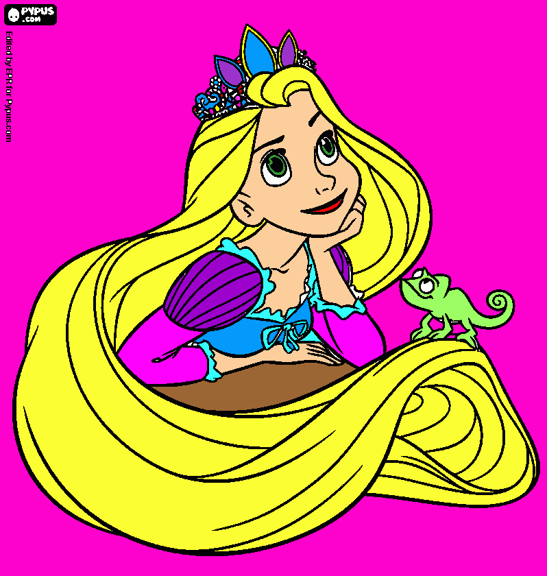 rapunzel...  para colorear