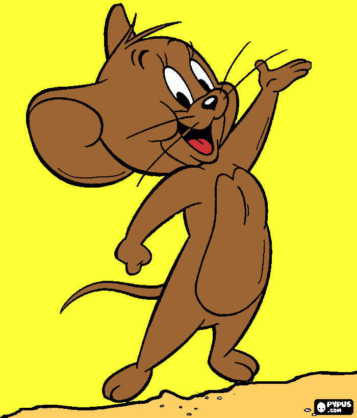 raton jerry para colorear