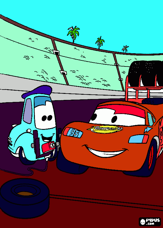 RAYO MCQUEEN 2 para colorear