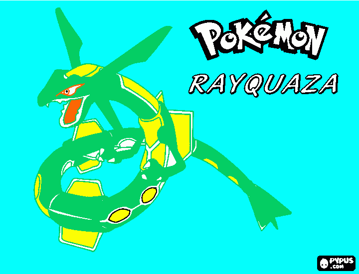 rayquyaza para colorear