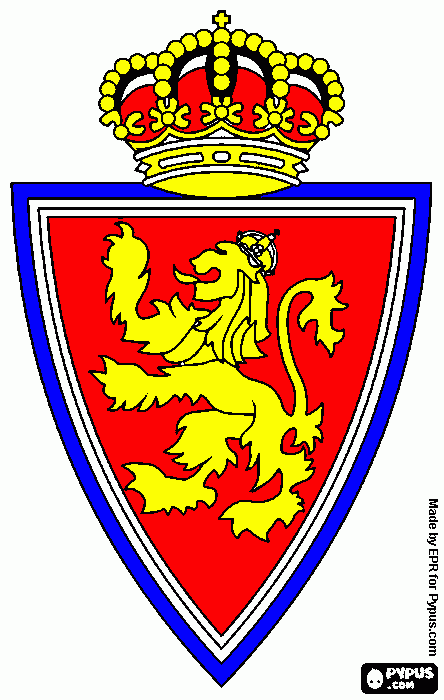 real zaragoza para colorear