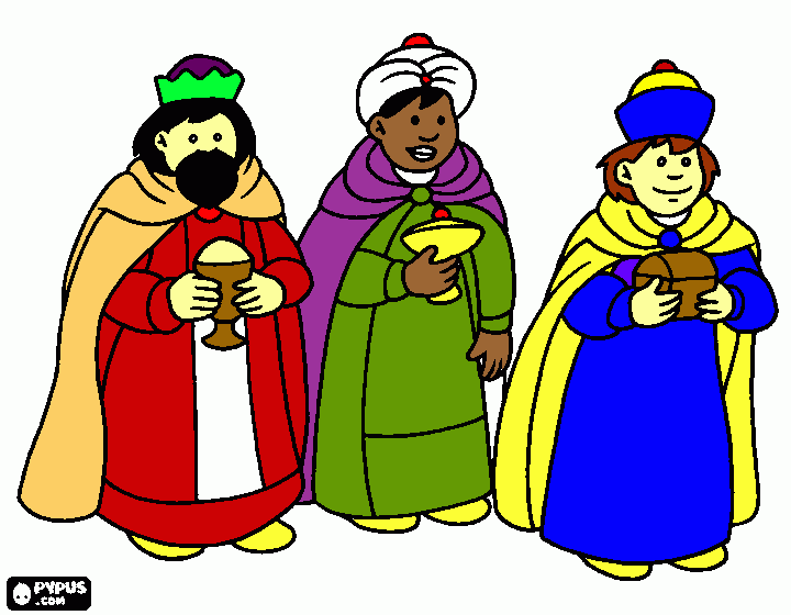 reyes magos  para colorear