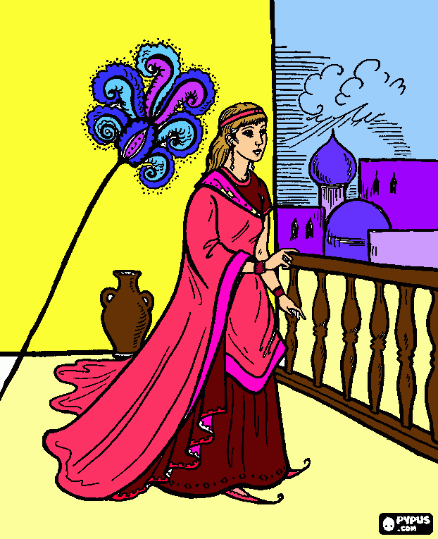 reyna Esther para colorear