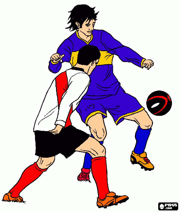 river plate vs boca juñors para colorear