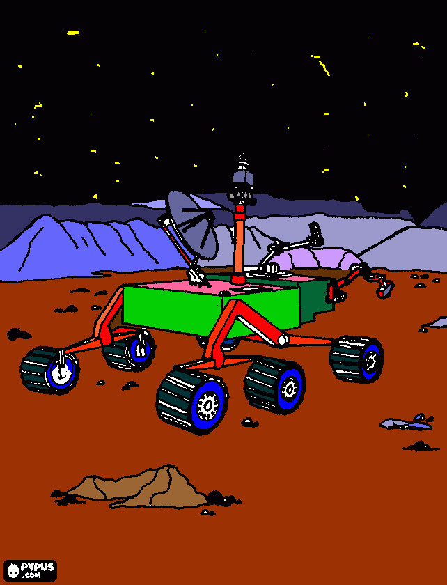 ROBOT EXPLORADOR LUNAR para colorear