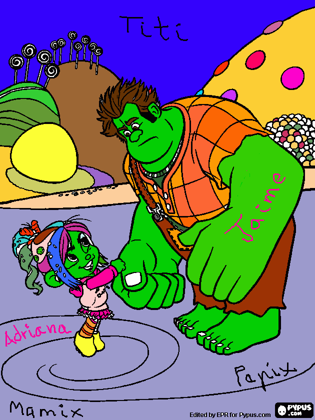 ROMPE RALPH HULK para colorear