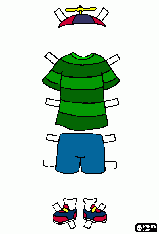 ropa para verano para colorear