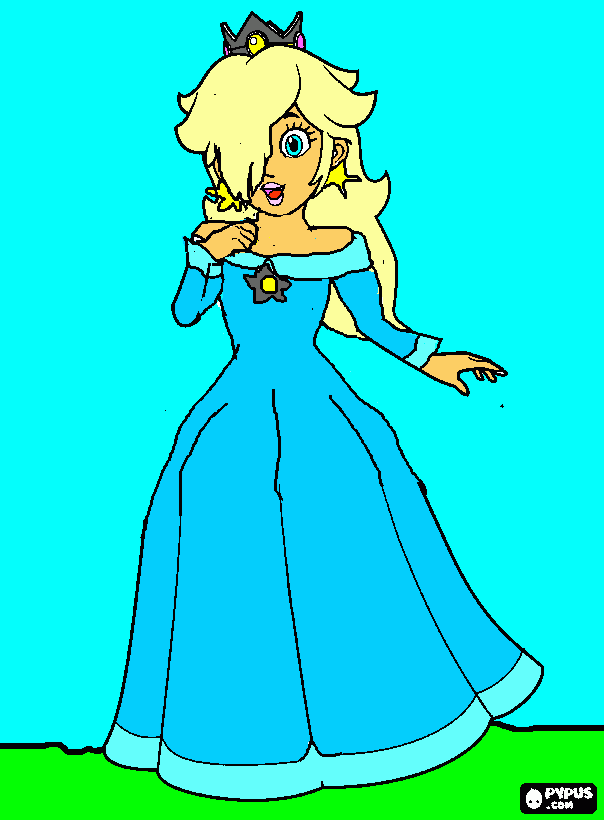 rosalina mario bros para colorear